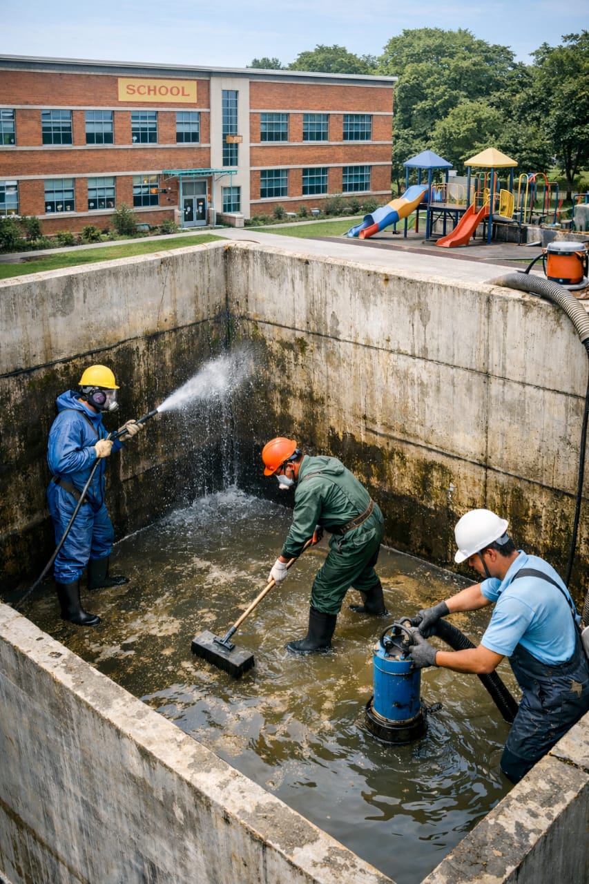 School Tank Cleaning